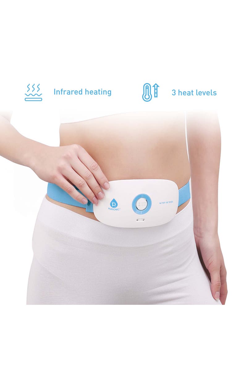 PURSONIC Heat & Vibration Comfort Bundle - Chair Cushion Massager with Shiatsu Nodes + Stomach & Back Massager, Alternate, color, Multicolor