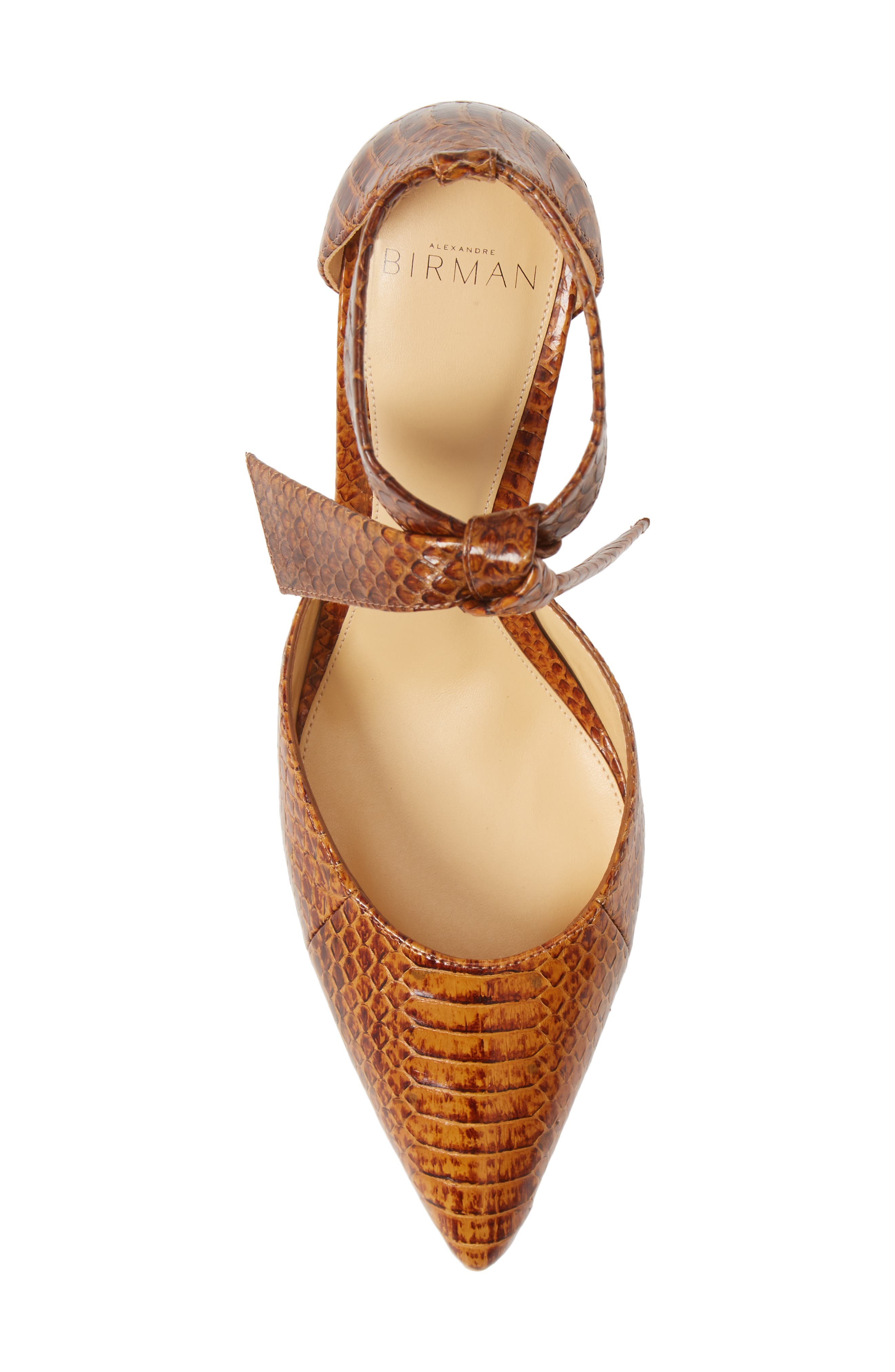 Alexandre Birman New Clarita Genuine Snakeskin Ankle Strap Pump, Alternate, color, 
