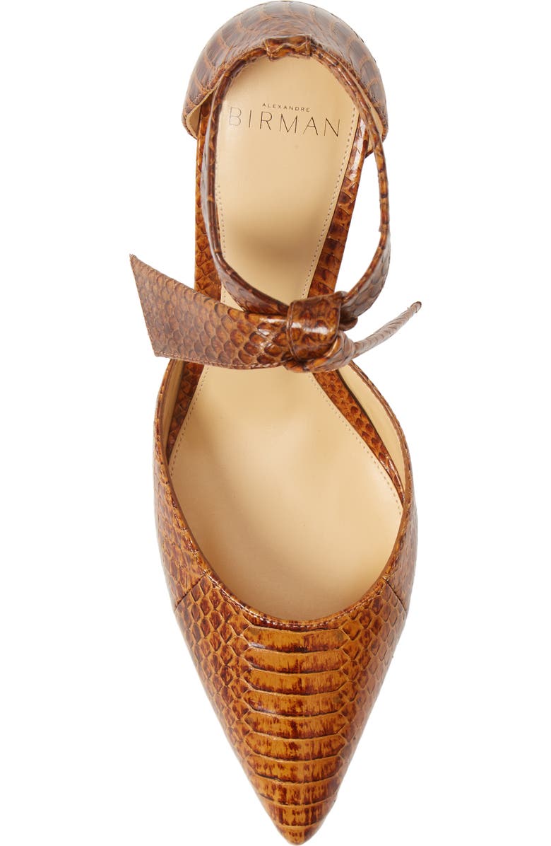 Alexandre Birman New Clarita Genuine Snakeskin Ankle Strap Pump, Alternate, color,