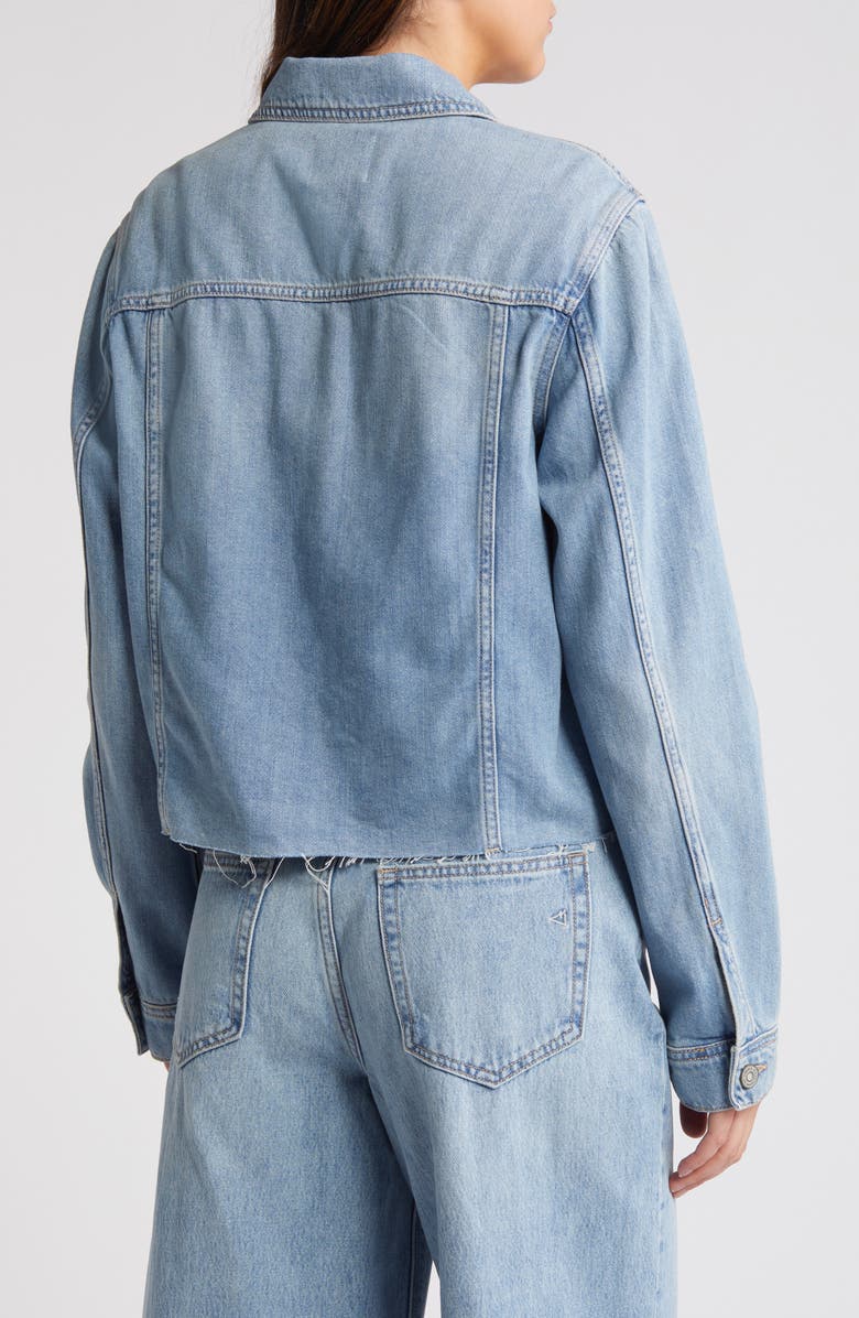HIDDEN JEANS Relaxed Raw Hem Denim Jacket, Alternate, color, 