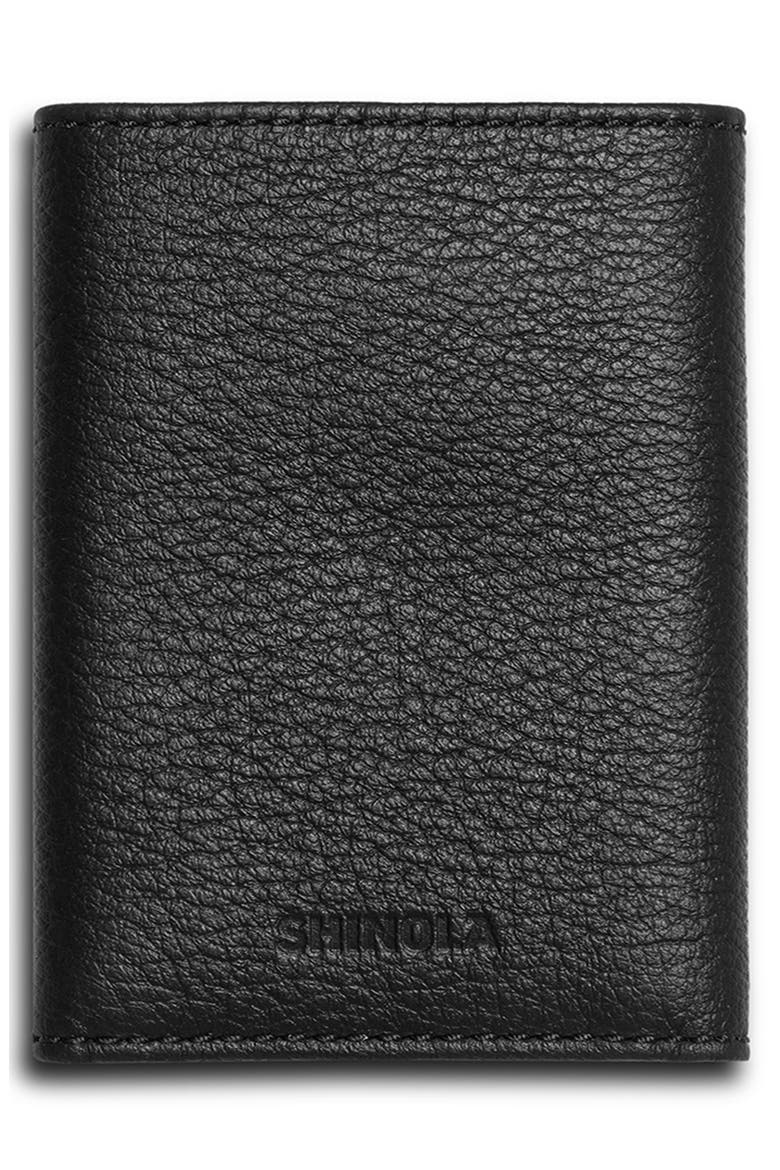 Canfield RFID Trifold Pebbled Leather Wallet, Alternate, color, BLACK