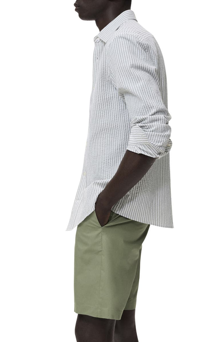 MANGO Cotton Bermuda Shorts, Alternate, color, Mint Green