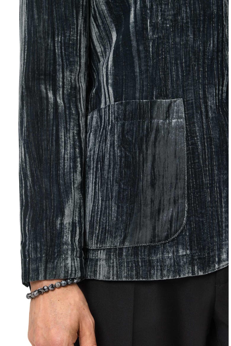 Maddox Soft Velvet Jacket, Alternate, color, BLUE/ CHARCOAL