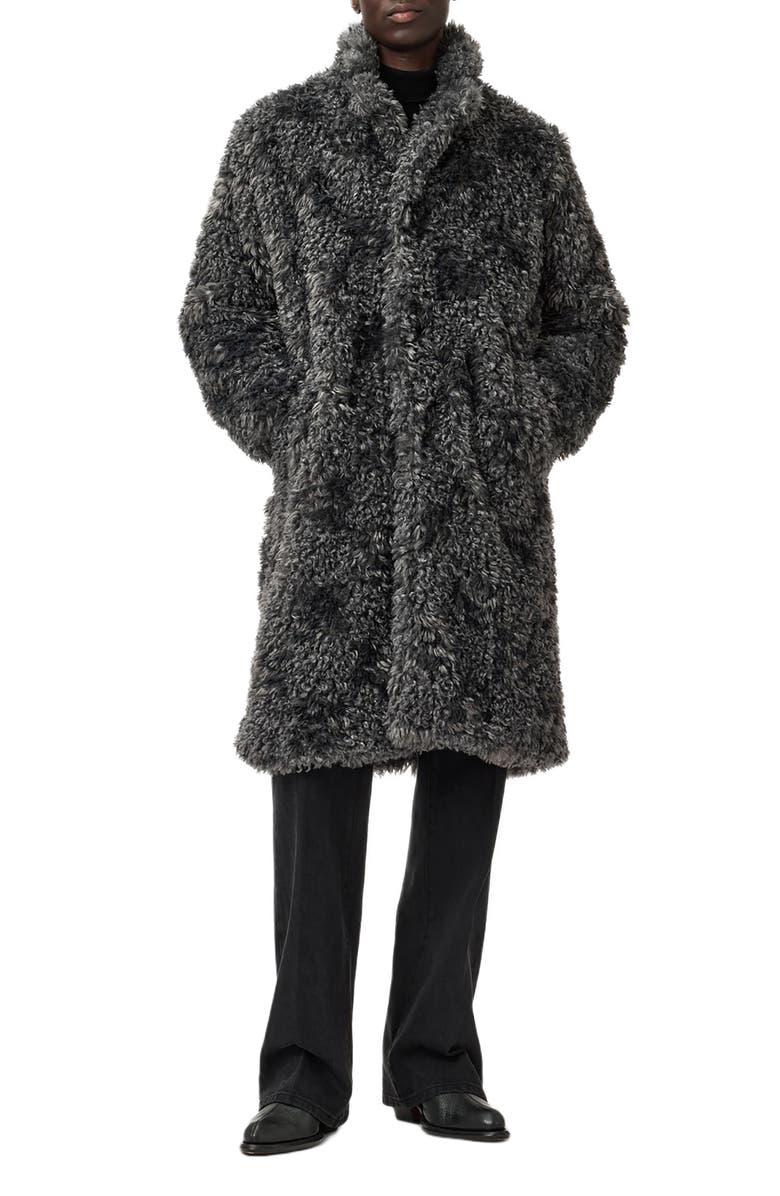 John Varvatos Ace Faux Fur Coat, Main, color, Sting Ray