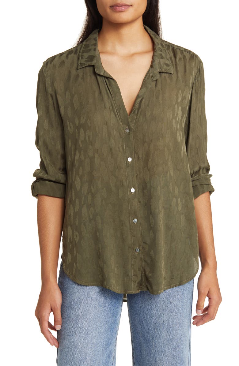 Bella Dahl Flowy Print Button-Up Shirt, Main, color, 