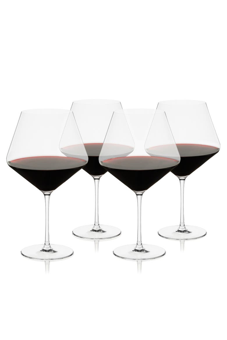 Reserve Liminal Burgundy Wine Glasses Set of 4, Main, color, Clear