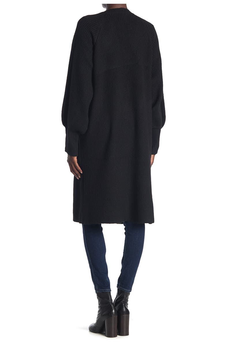 Sweet Romeo Long Sleeve Ribbed Duster Cardigan, Alternate, color, 