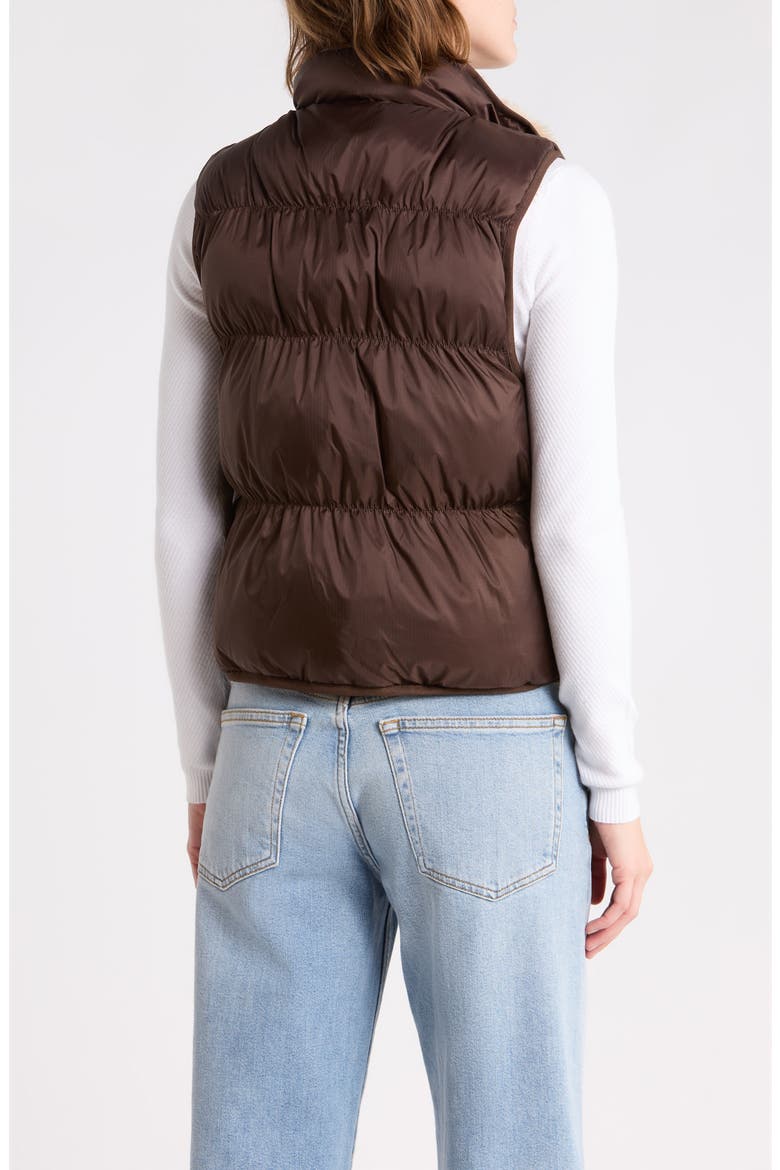 Reversible Faux Fur Vest, Alternate, color, DARK ESPRESSO