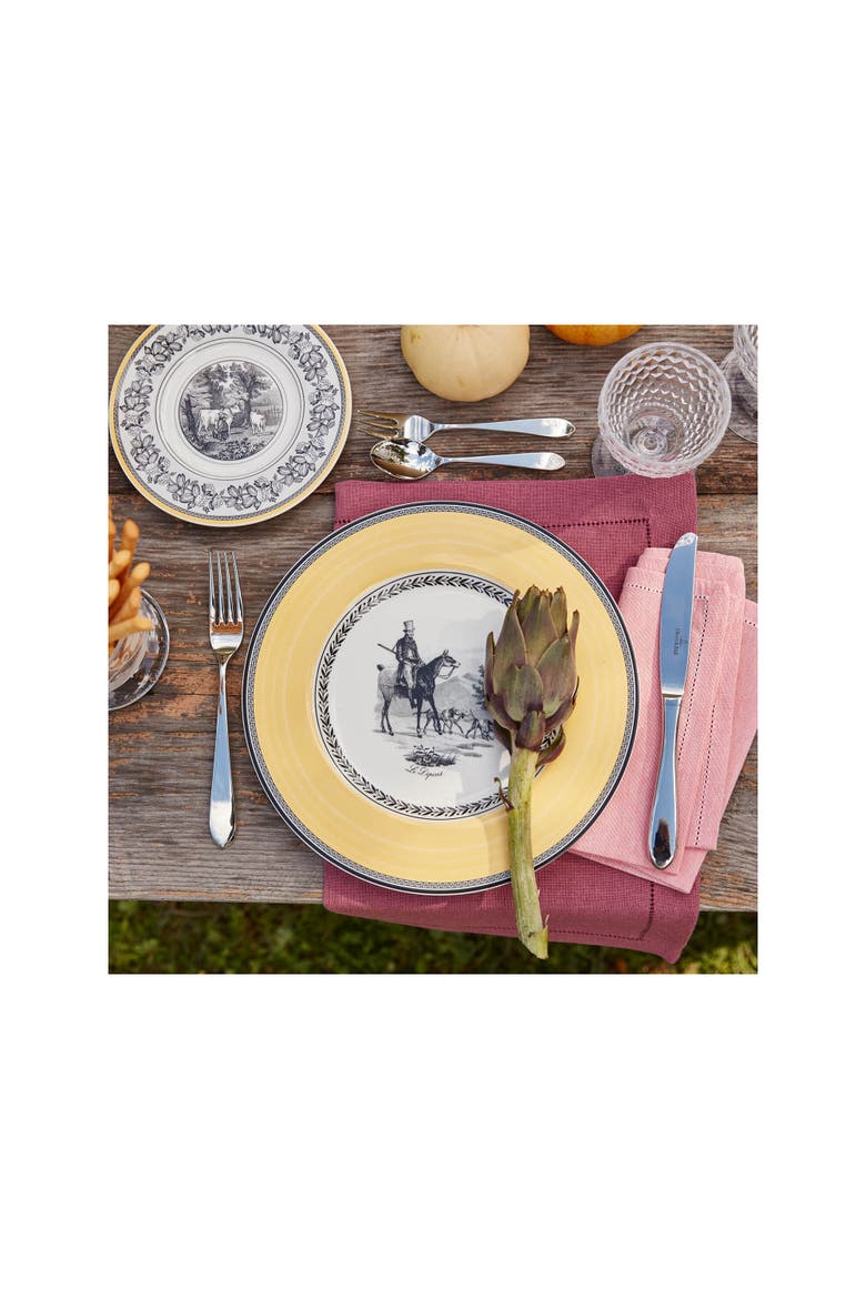 Audun Chasse Dinner Plate, Alternate, color, Yellow