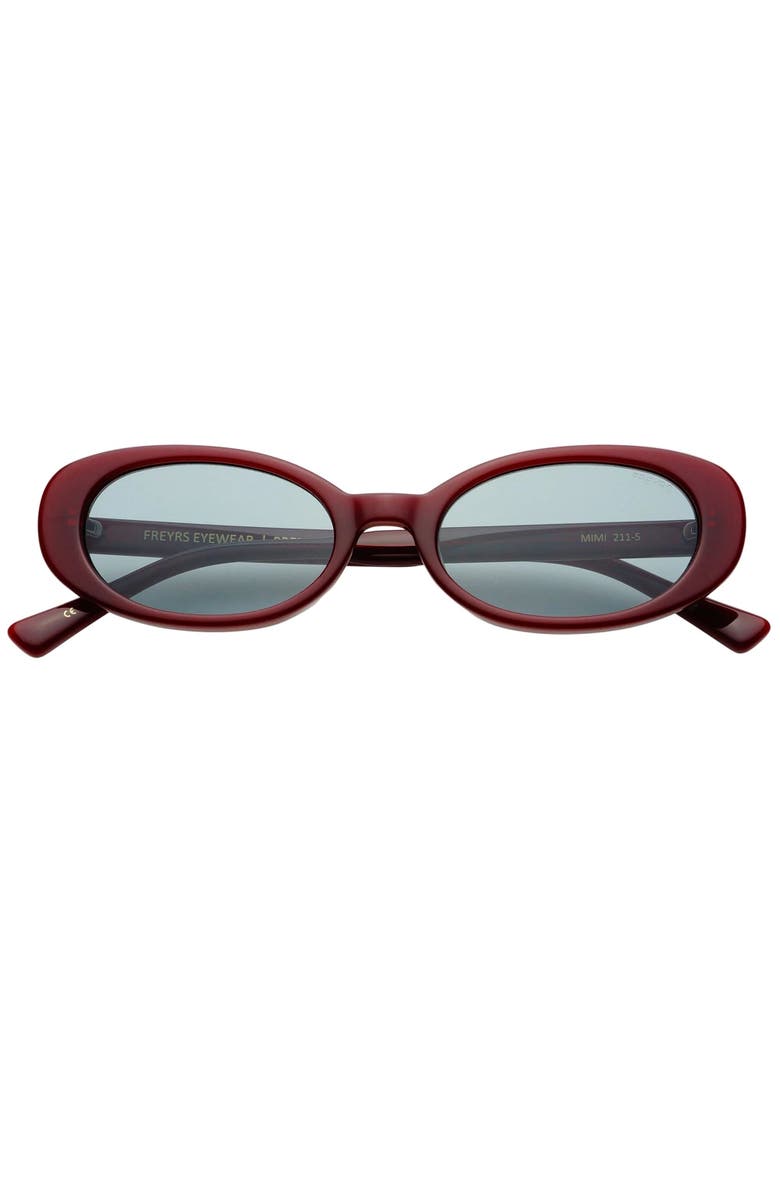 FREYRS Eyewear Mimi Small Oval Sunglasses, Main, color, Burgundy