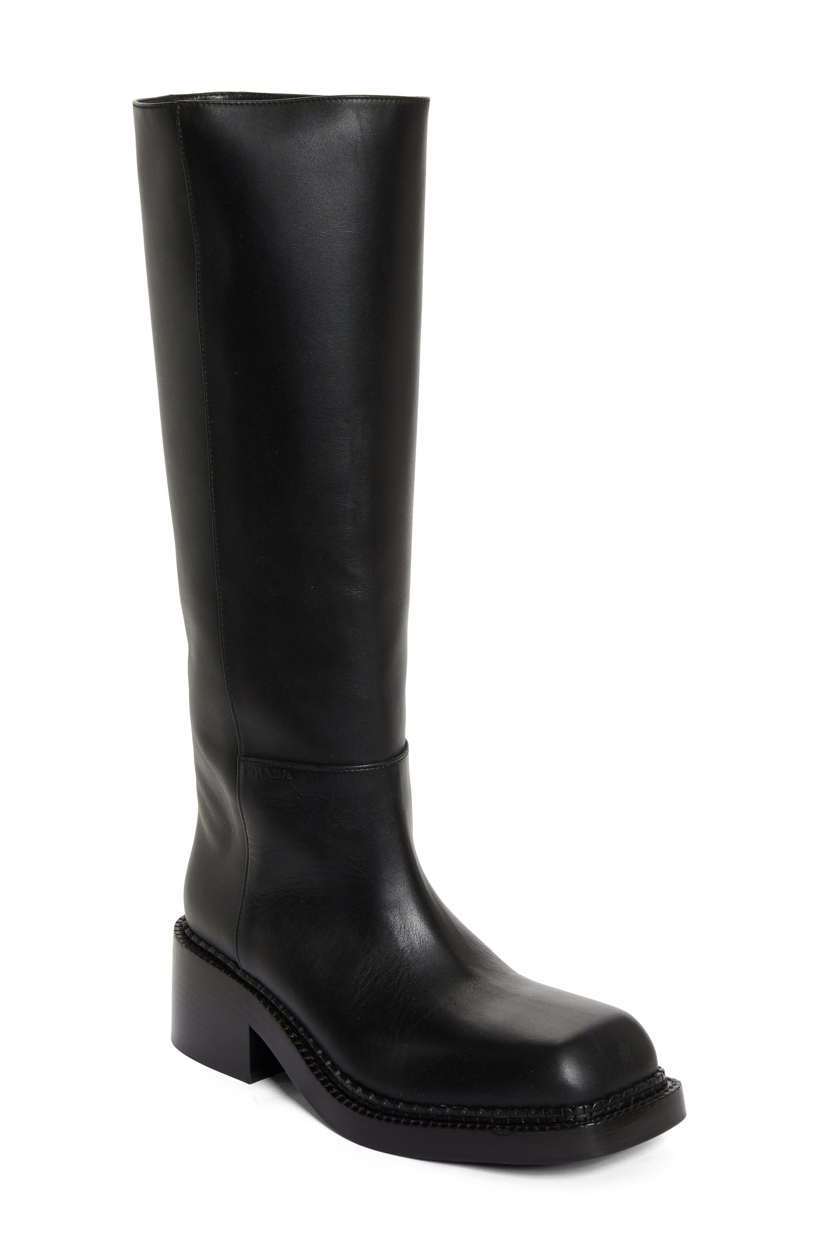 Runway Knee High Boot, Main, color, NERO