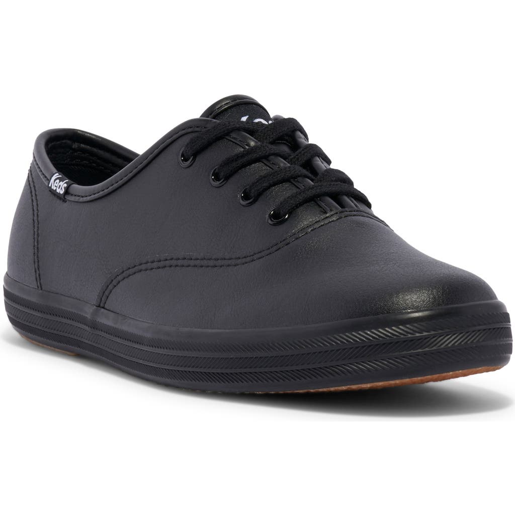 Keds Champion Leather Sneaker In Black