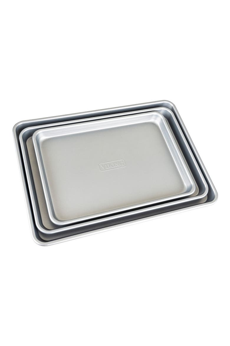3-Piece Nonstick Aluminized Steel Baking Sheet Set, Main, color, NO COLOR