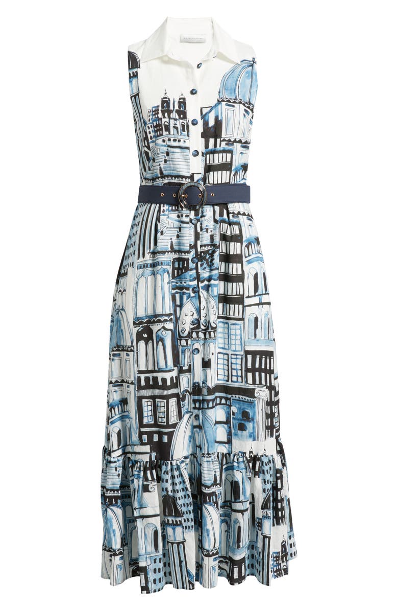 Elie Tahari Francia City of Dreams Belted Shirtdress, Alternate, color, 