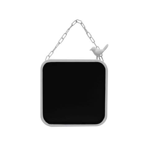 Square Chalkboard with Bird On Chain