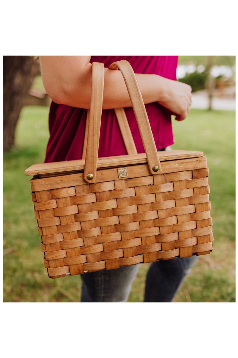 Poppy Picnic Basket, Alternate, color, BEIGE