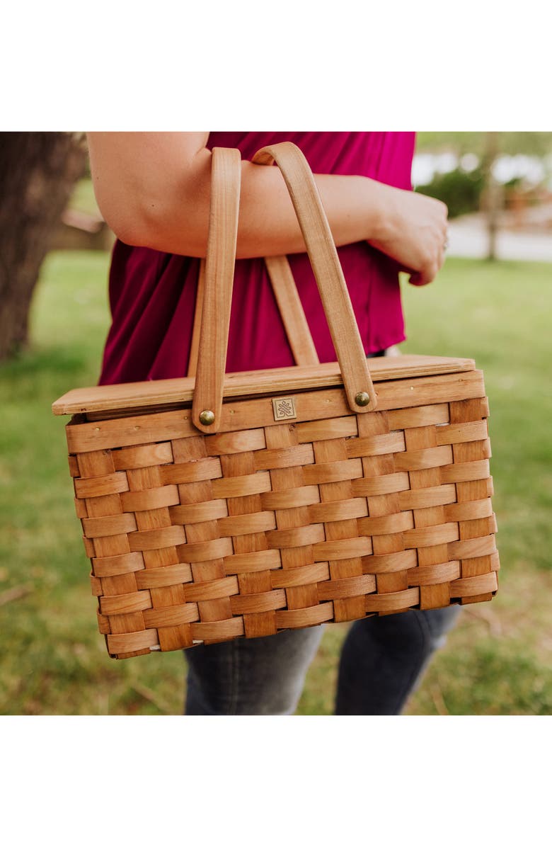 Picnic Time Poppy Picnic Basket, Alternate, color, Beige