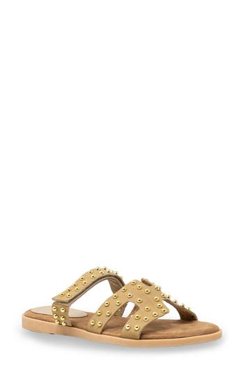 CHASE & CHLOE CHASE AND CHLOE KHARI STUDDED SLIDE SANDAL 