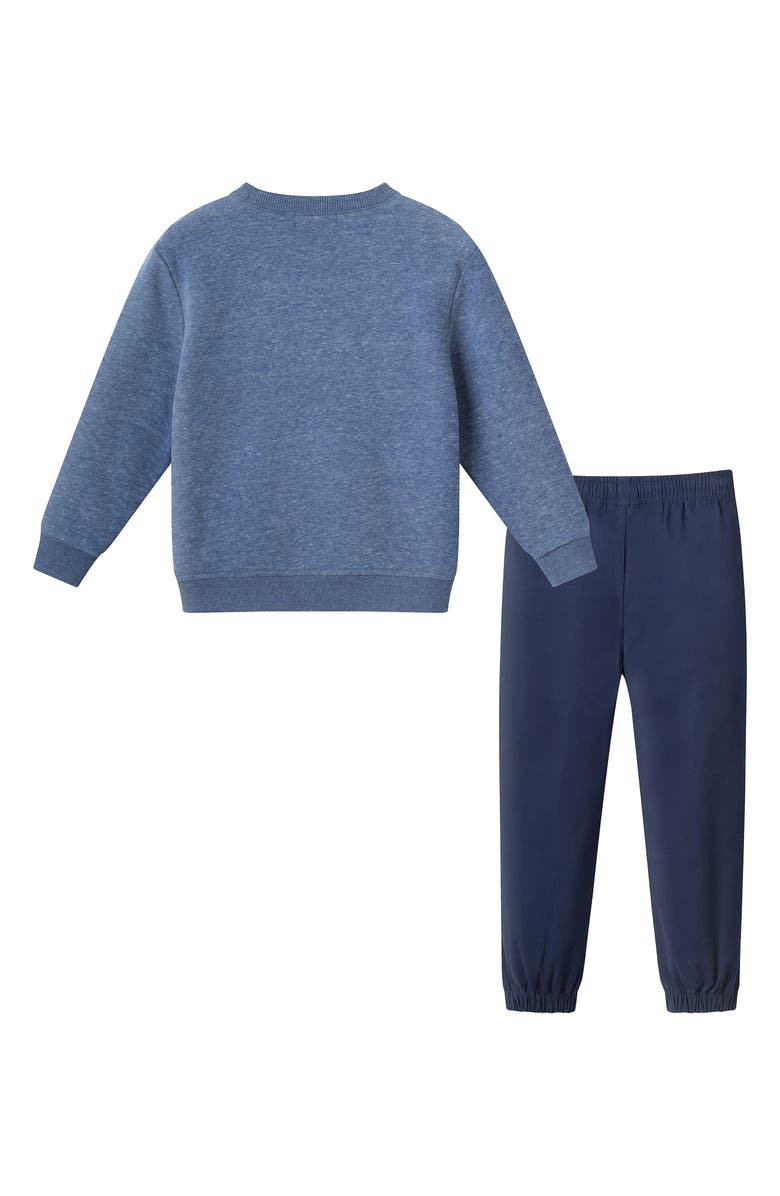 Andy & Evan Kids' Appliqué Crewneck Sweatshirt & Joggers Set, Alternate, color, Navy