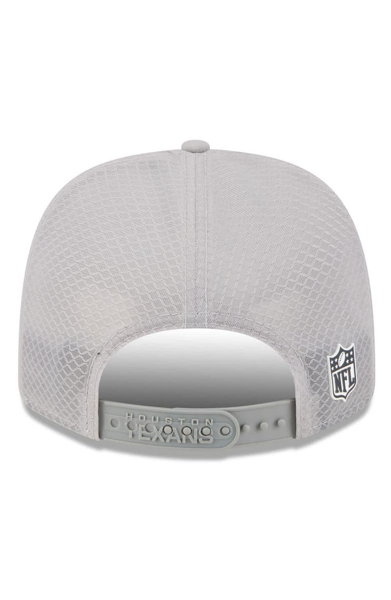 New Era Men's New Era Gray Houston Texans 2025 Sideline 9SEVENTY Adjustable Trucker Hat, Alternate, color, Gray