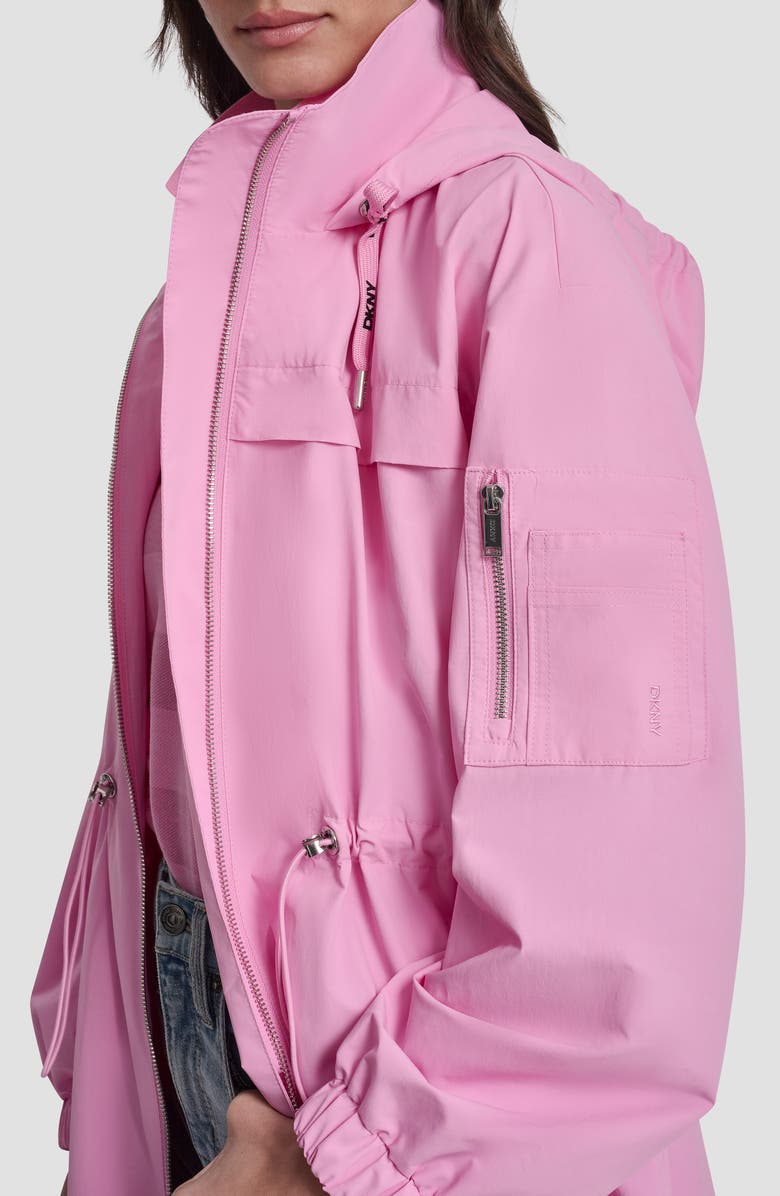 DKNY 1989 Logo Walker Anorak, Alternate, color, Bright Peony