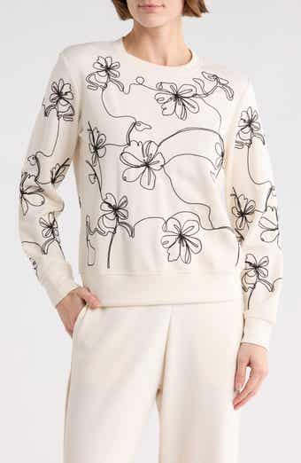 Embroidered Scuba Sweatshirt