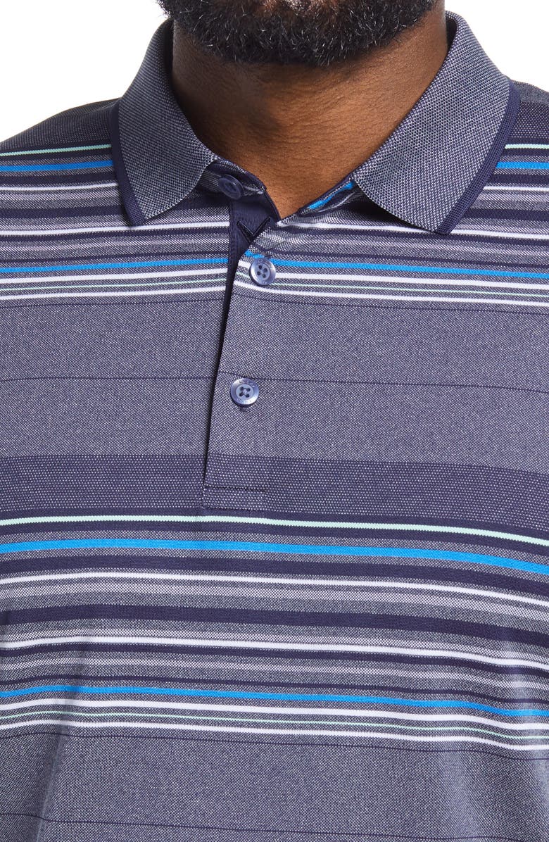Callaway Golf<sup>®</sup> Swing Tech<sup>™</sup> Oxford Stripe Performance Golf Polo, Alternate, color, 