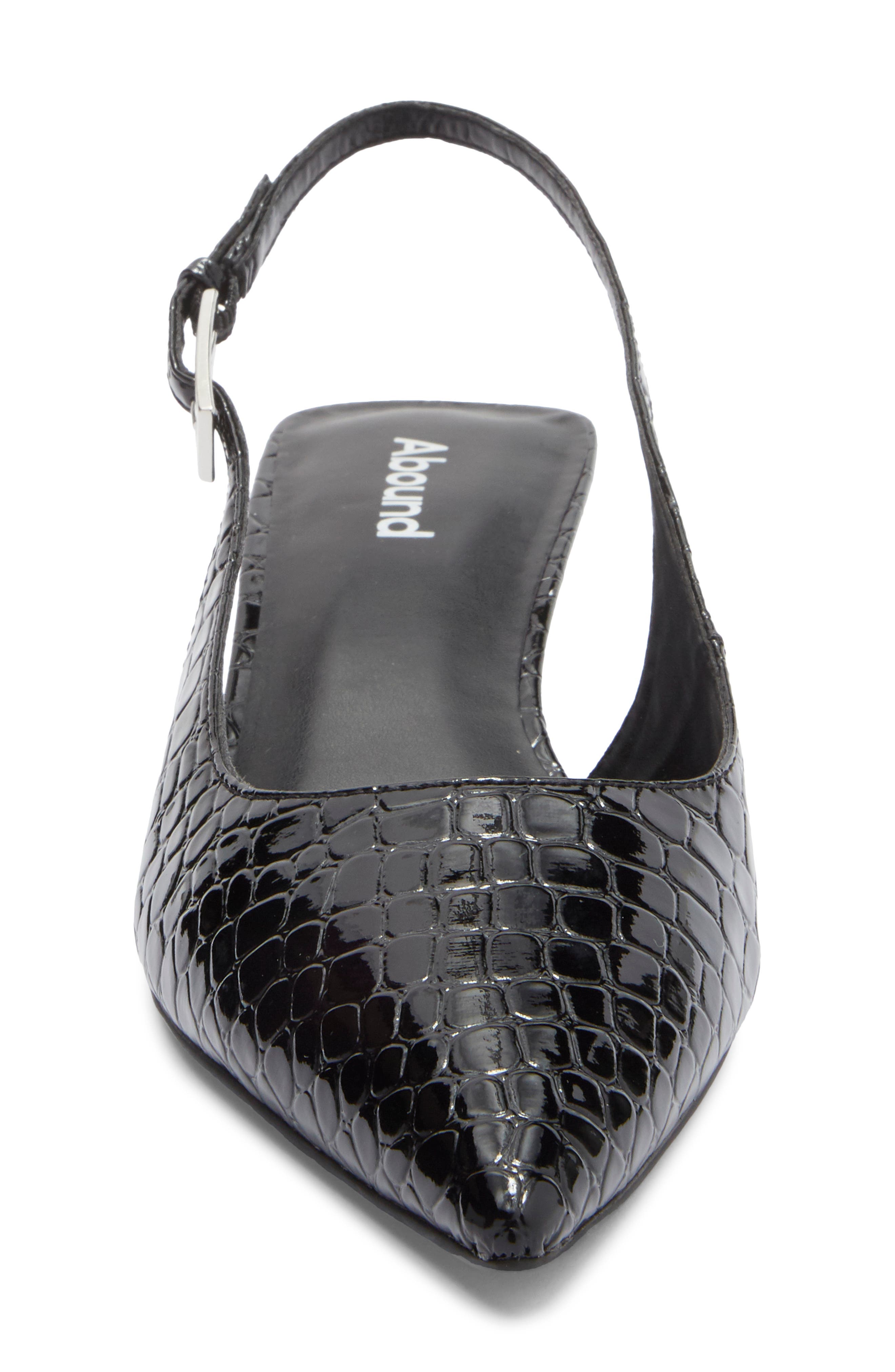 Abound Lidia Slingback Kitten Heel Pump, Alternate, color, Black Croco