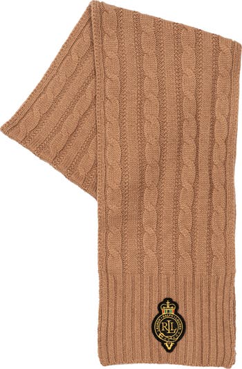 Lauren Ralph Lauren Crest Cable Knit Scarf | Nordstrom