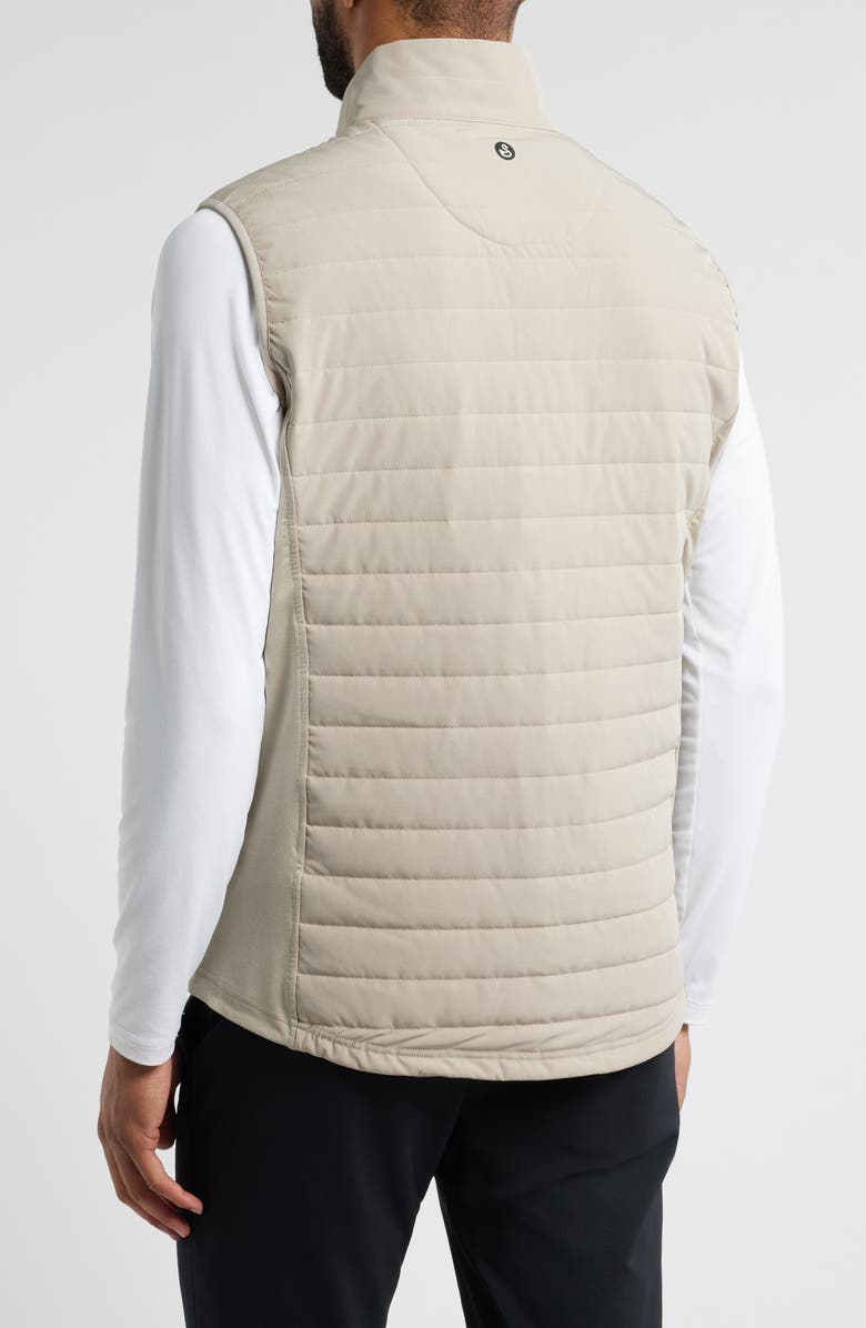 Swannies Warren Quilted Waterproof Golf Vest, Alternate, color, Tan