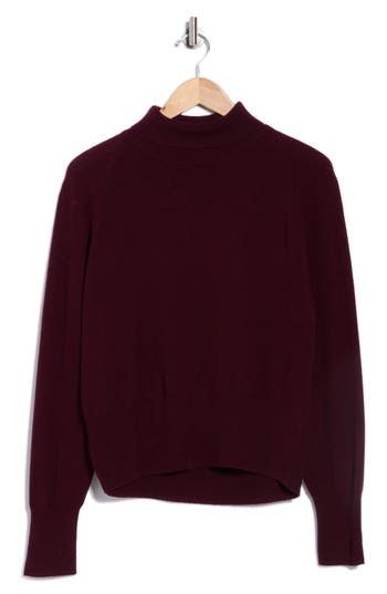 Vince Wool Cashmere Blend Turtleneck In Burgundy