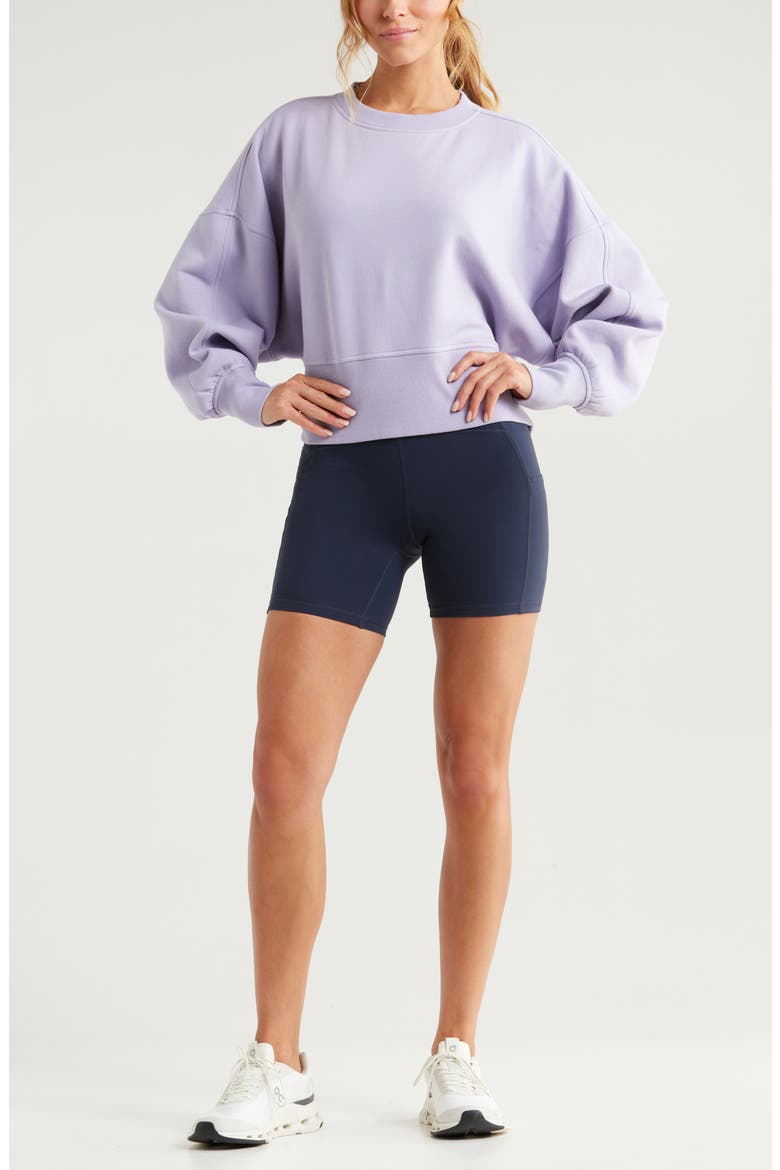 Cloud Fleece Relaxed Sweatshirt, Alternate, color, PURPLE HEIRLOOM