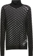 BOSS Fibrana Open Stitch Turtleneck Sweater