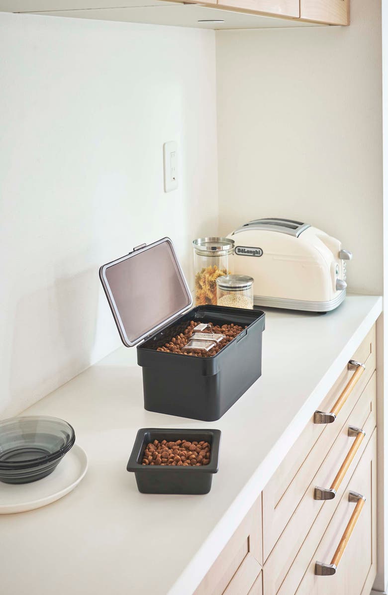 Yamazaki Small Airtight Pet Food Storage Container, Alternate, color, Black