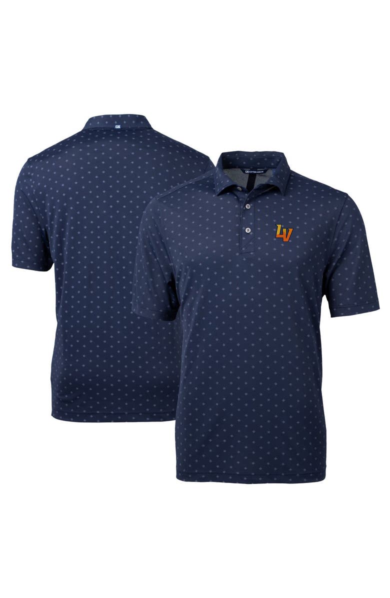 Cutter & Buck Men's Cutter & Buck Navy Las Vegas Aviators Big & Tall Virtue Eco Pique Tile Print Recycled Polo, Main, color, 