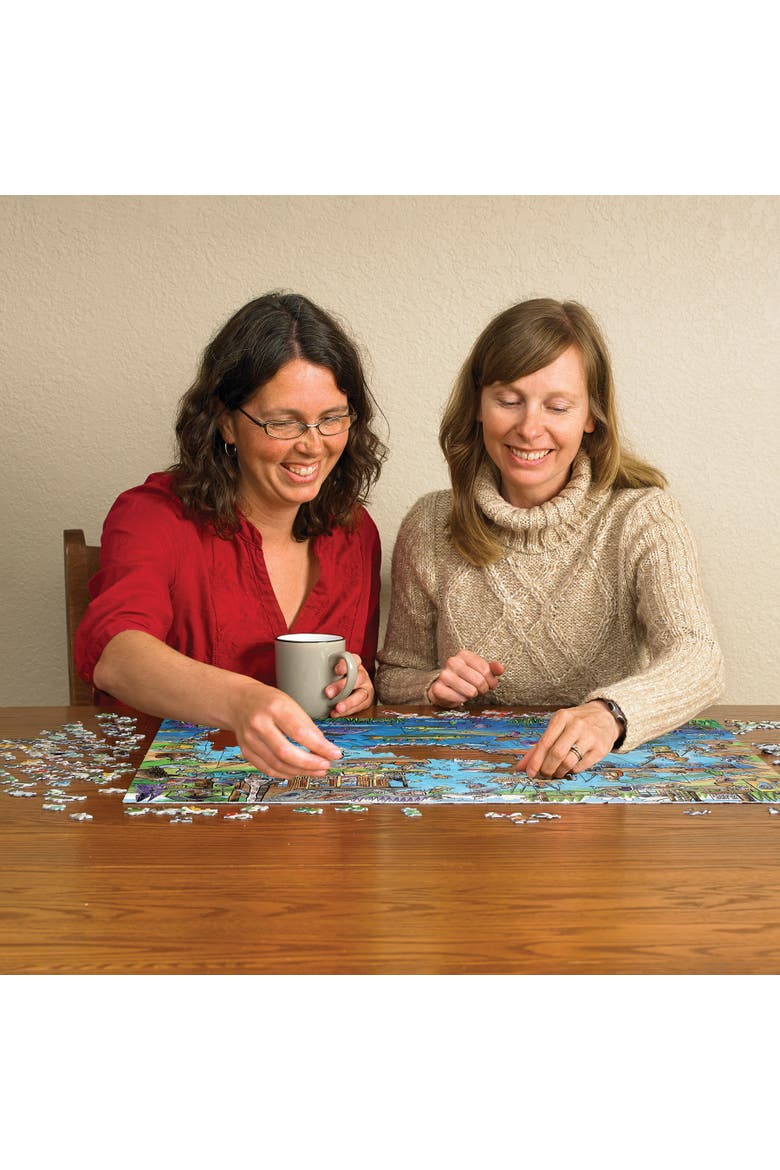 Gone Fishing 1000 Piece Puzzle Reference Poster Included, Alternate, color, Multicolored