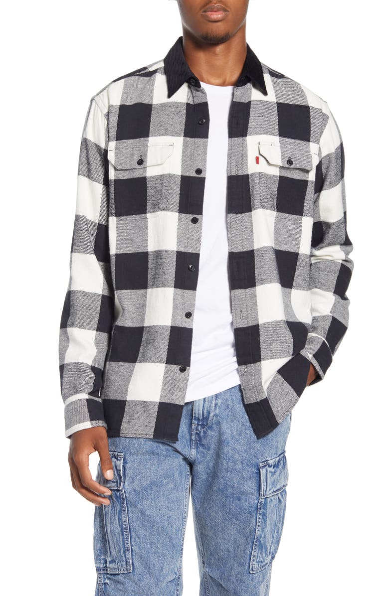 Levi's<sup>®</sup> x Justin Timberlake Regular Fit Button-Up Plaid Flannel Worker Shirt, Alternate, color, 