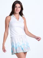 Lucky in Love Womens' Pinstripe Lanes Polo Tank