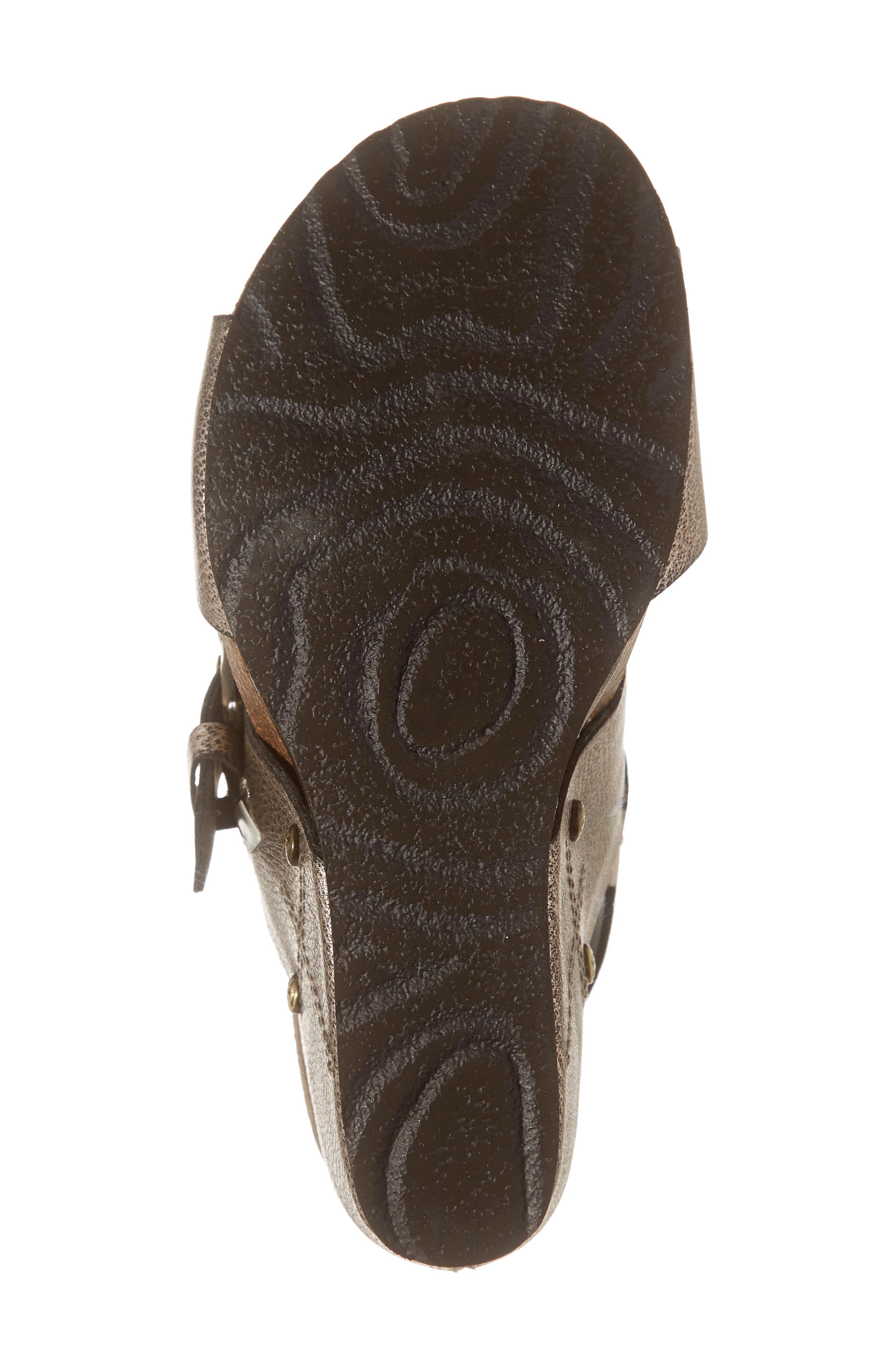 Overnight Wedge Sandal, Alternate, color, GREY PEWTER LEATHER