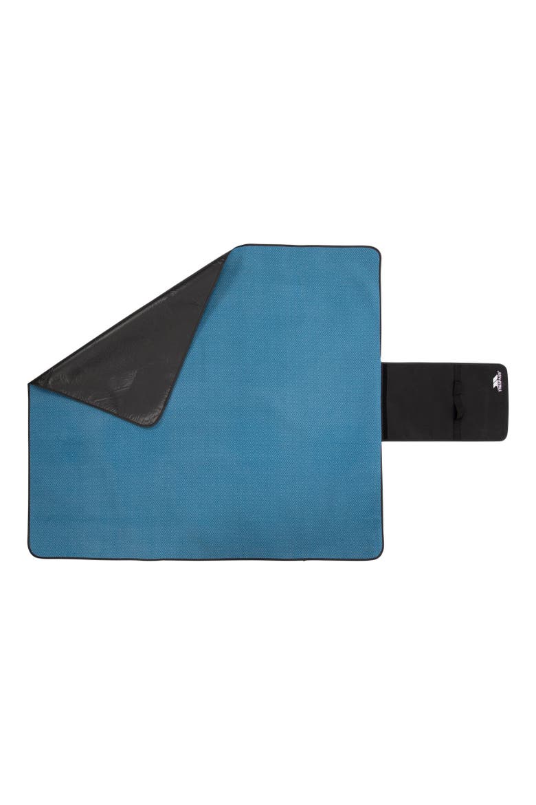 Throw Waterproof Checked Foldable Blanket, Alternate, color, Rich Teal