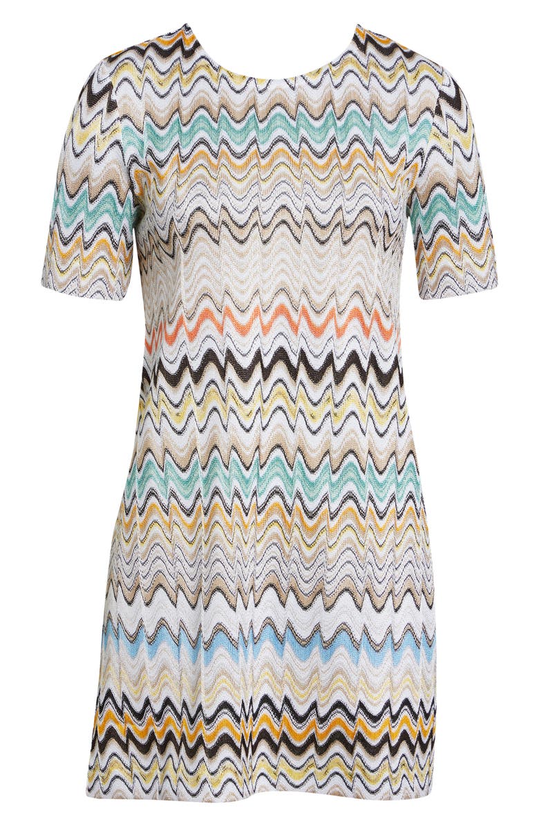 Missoni Zigzag Raschel Knit Minidress, Main, color, Multicolor Beige On Light Base