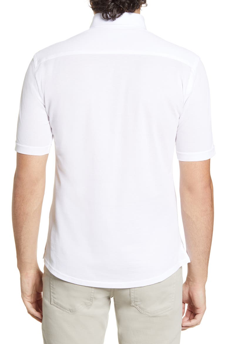 Soft Casual Line Slim Fit Piqué Polo Shirt, Alternate, color, WHITE