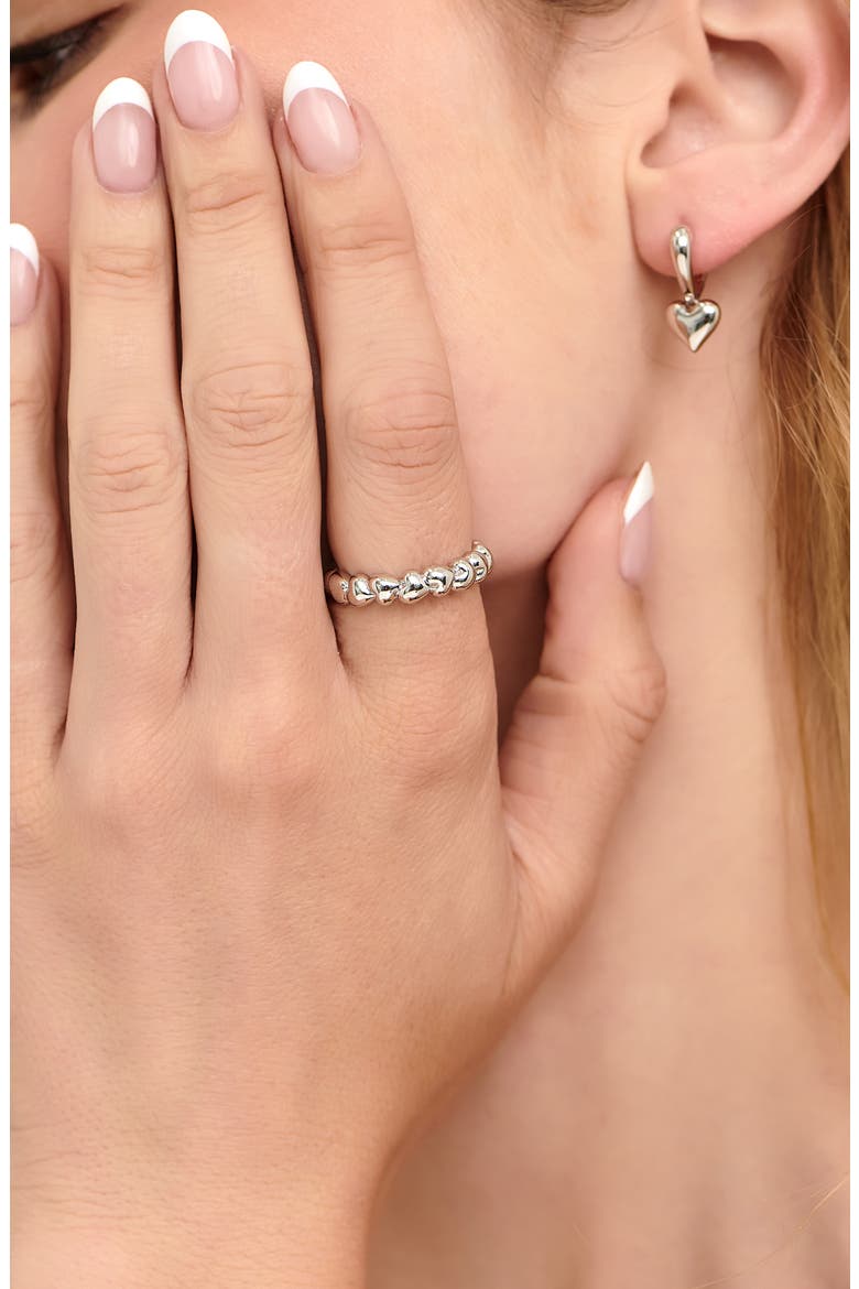 Sweet Heart Eternity Band Ring, Alternate, color, SILVER
