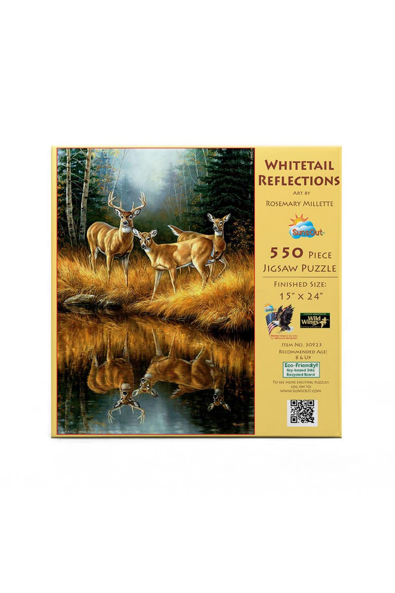 Whitetail Reflections 550 piece Jigsaw Puzzle for Adults, Alternate, color, Multicolor