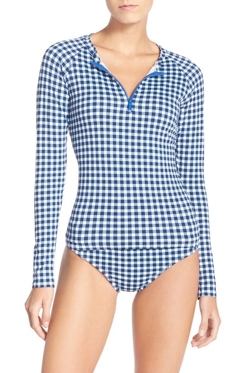 Tommy Bahama Gingham Rashguard, Main, color, 