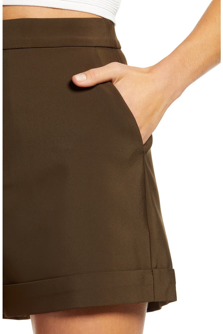 High Waist Tailored Shorts, Alternate, color, OLIVE