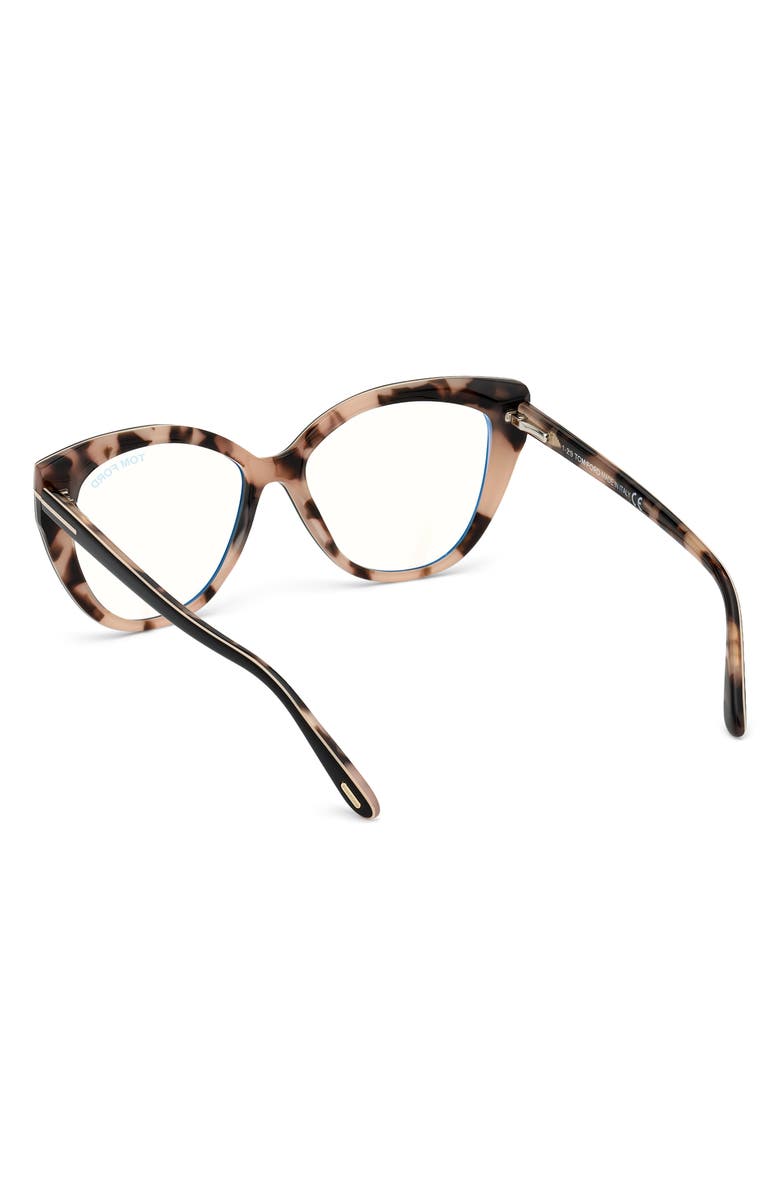 TOM FORD 54mm Square Blue Light Blocking Optical Glasses, Alternate, color,