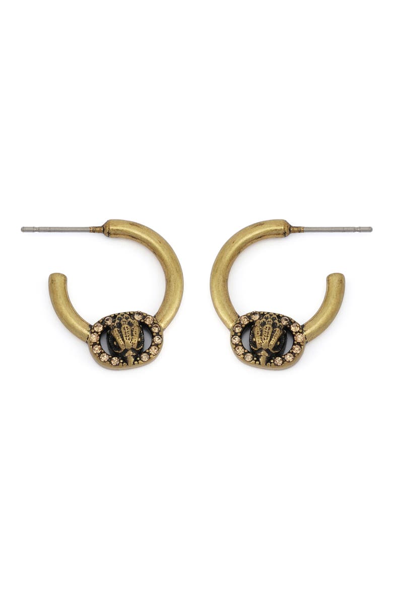 Small Chelsea Hoop Earrings, Alternate, color, BRASS