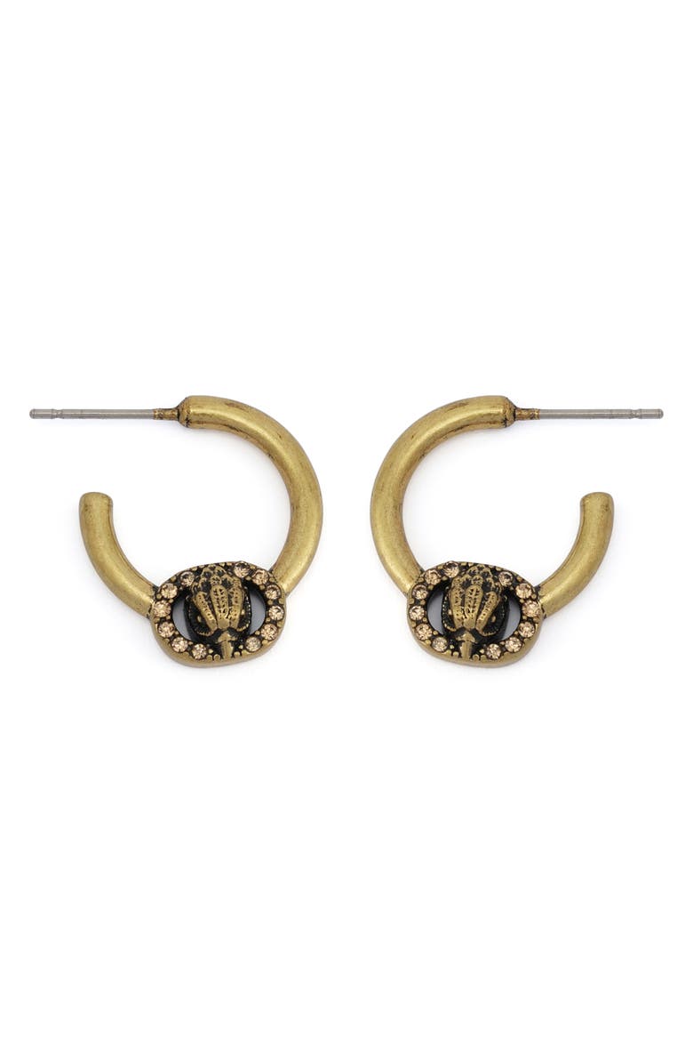 Kurt Geiger London Small Chelsea Hoop Earrings, Alternate, color, Brass