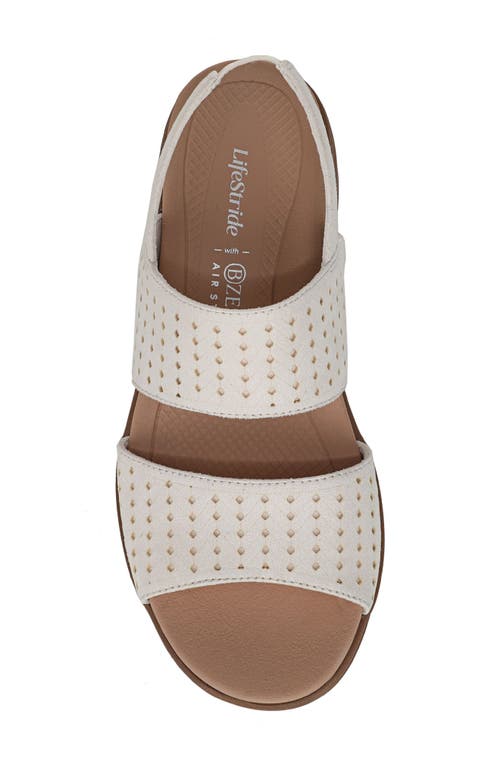 Bzees Women's Festive Washable Slingback Wedge Sandals In Eggnog